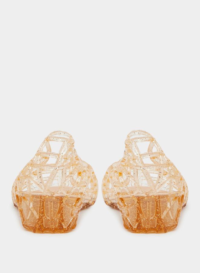 Styli Glitter Look Flat Jelly Shoes - Image 5